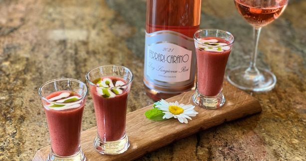 STRAWBERRY ROSÉ GAZPACHO